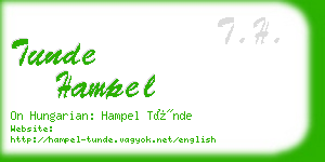 tunde hampel business card